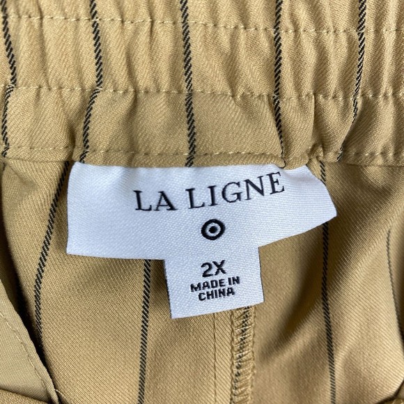 La Ligne x Target 2X Side Stripe Wide Leg Trouser Pants - Picture 11 of 12